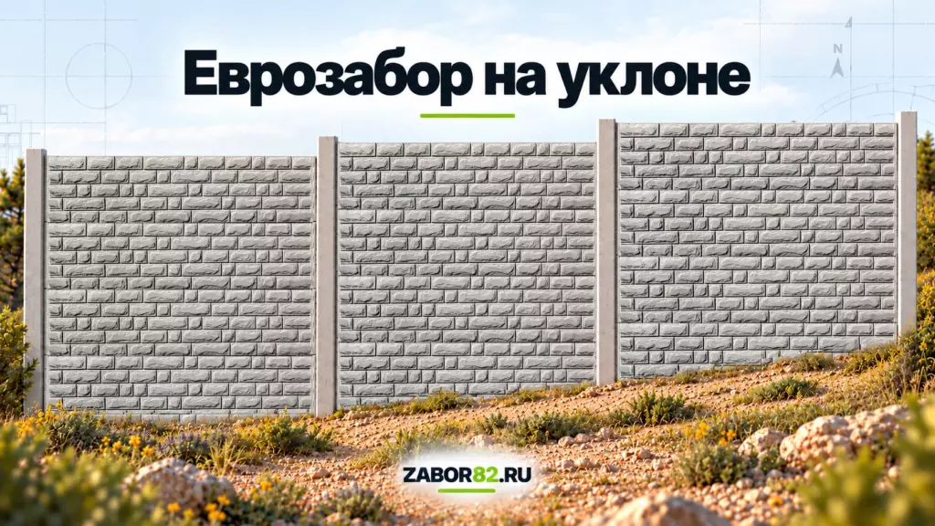 Еврозабор на участке с уклоном: ступени, замер и подготовка к монтажу