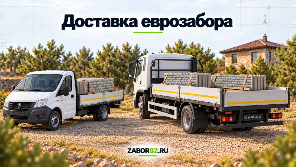 Доставка еврозабора в Крыму: подъезд, разгрузка и подготовка участка